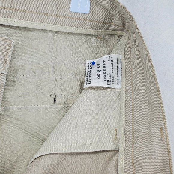 LEE Pants Men's Straight Leg Flat Front 100% Cotton Chinos Brown 33/30 - Picture 6 of 11